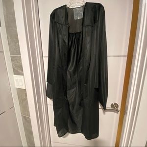 Long black zip graduation gown / halloween costume